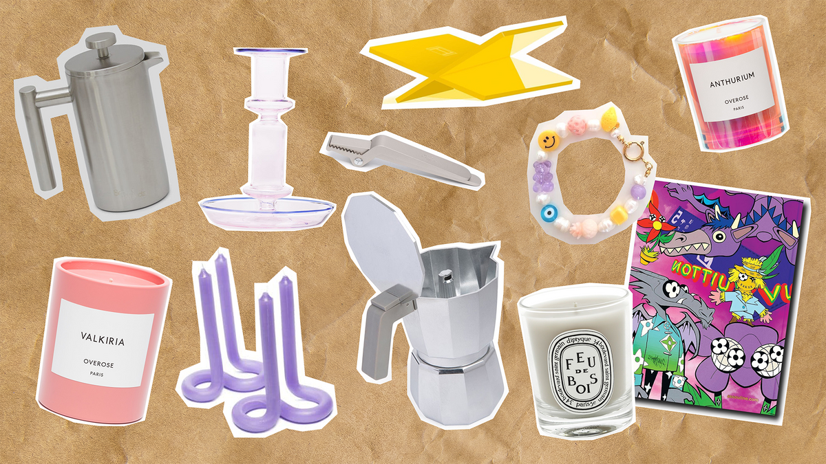 Unique party gift ideas for guests featuring stylish candle holders, mugs, gifts, and more.