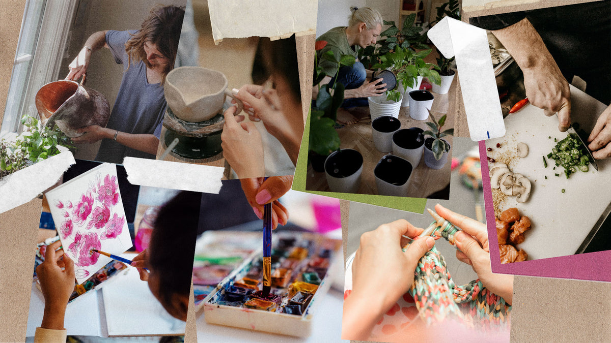 Exploring new hobbies to try now, including painting, gardening, pottery, and cooking.