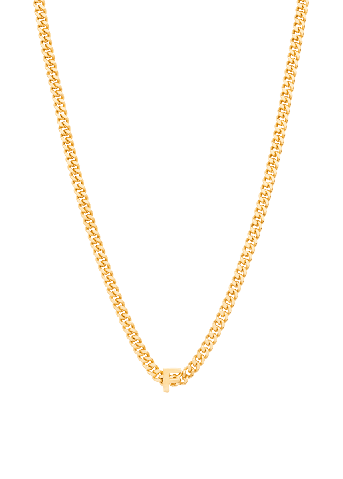 collar con colgante de letra F Collares