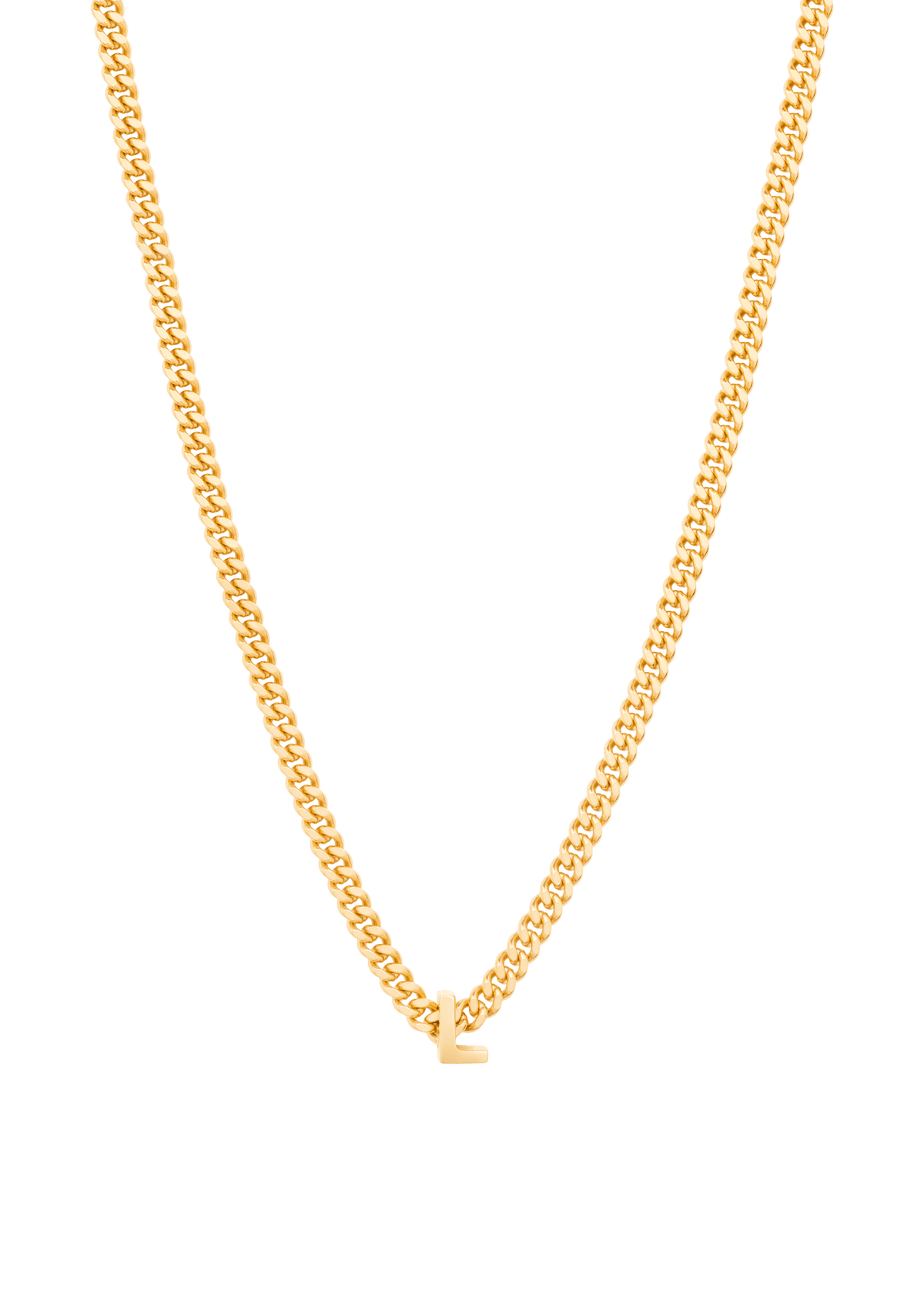 collar con colgante de alfabeto L Collares