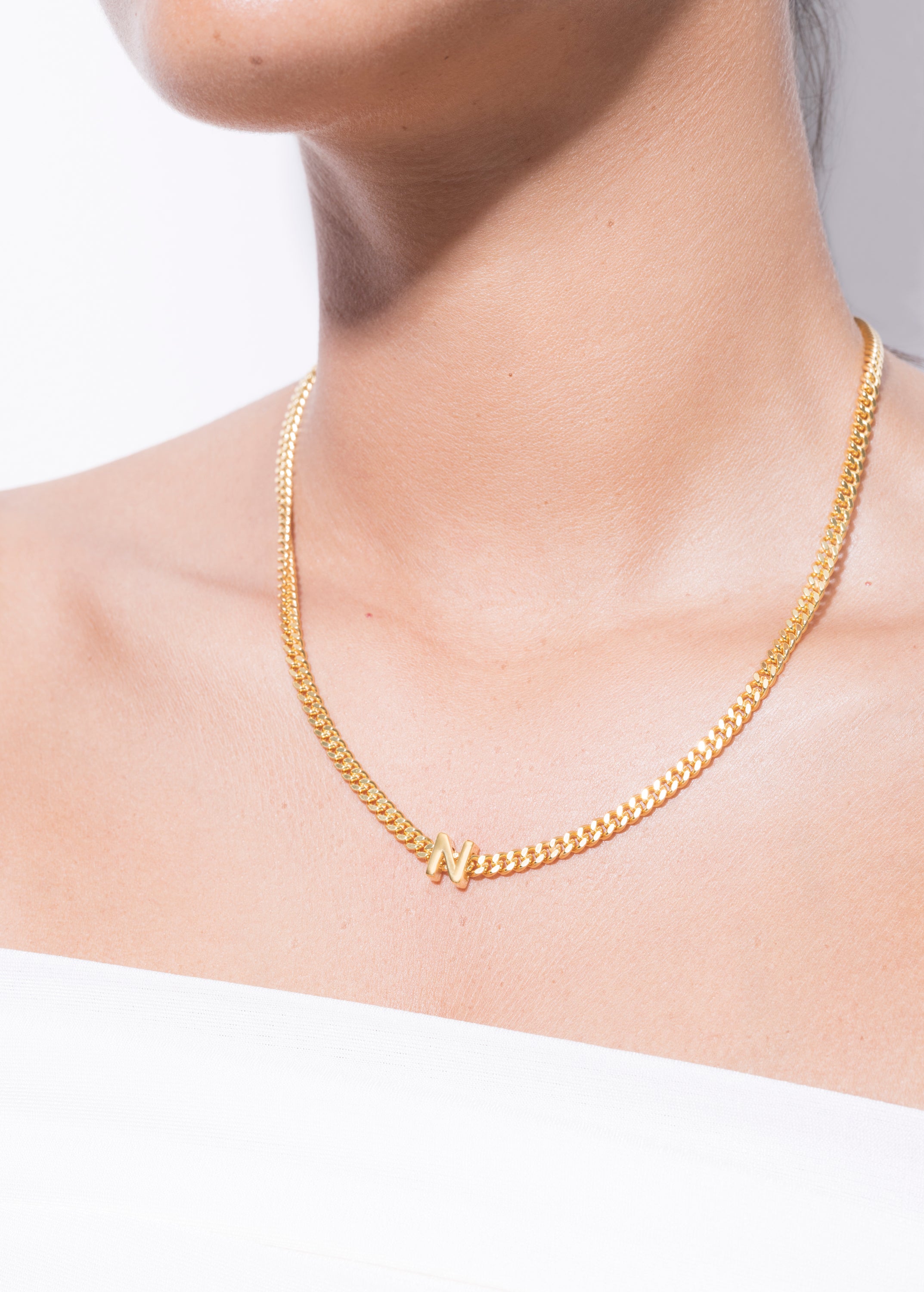 alphabet collar con colgante N
