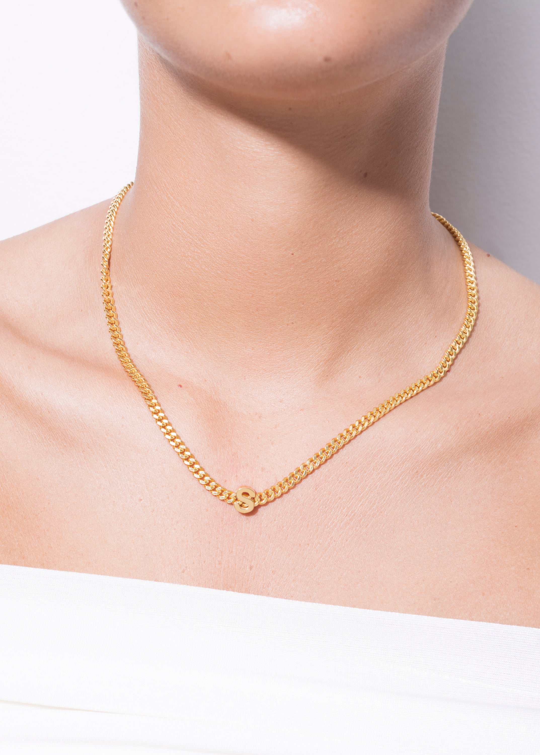 alphabet collar con colgante S