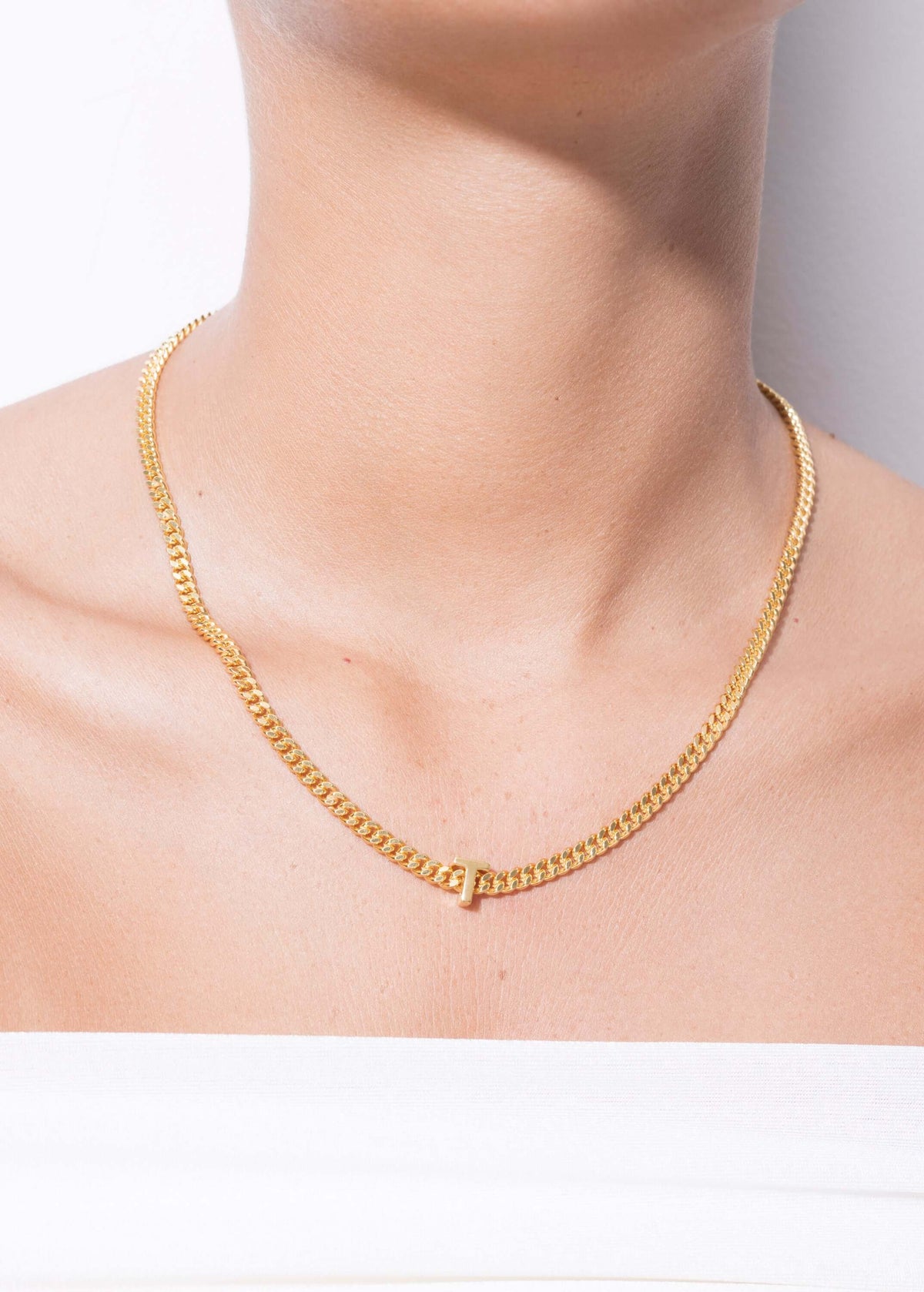 alphabet necklace with pendant T Necklaces