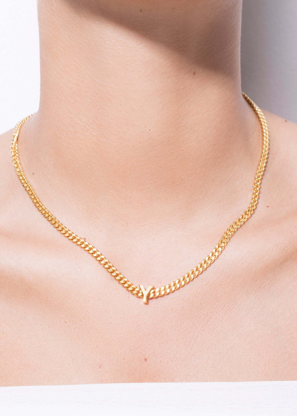 alphabet necklace with pendant Y Necklaces
