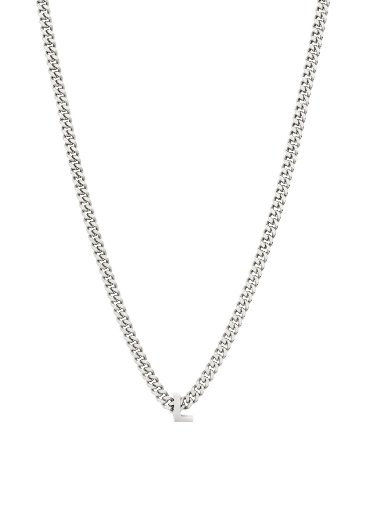 collar con colgante de alfabeto L Collares