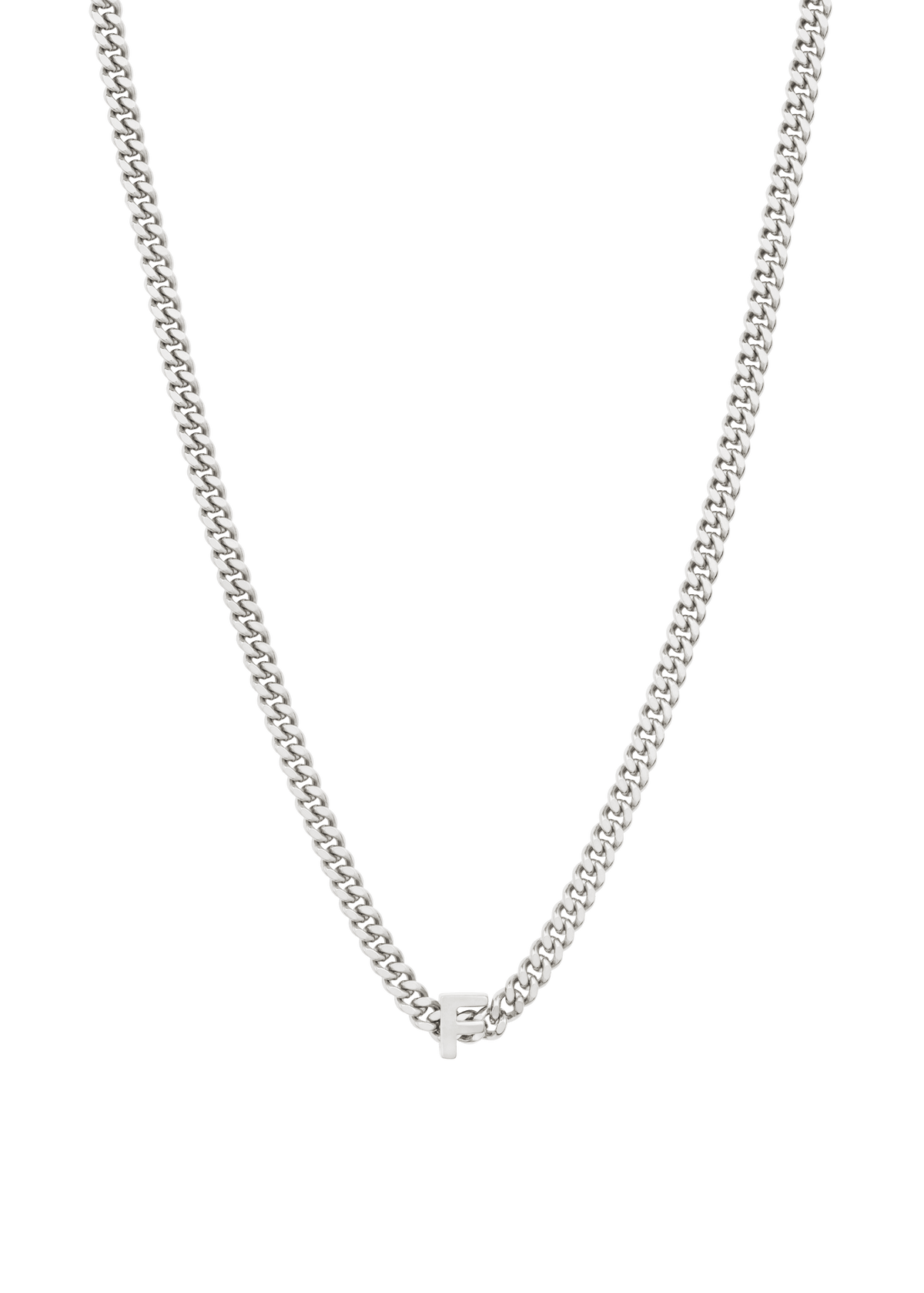 collar con colgante de letra F Collares