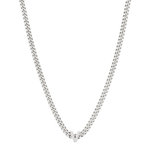 alphabet necklace with pendant V in silver
