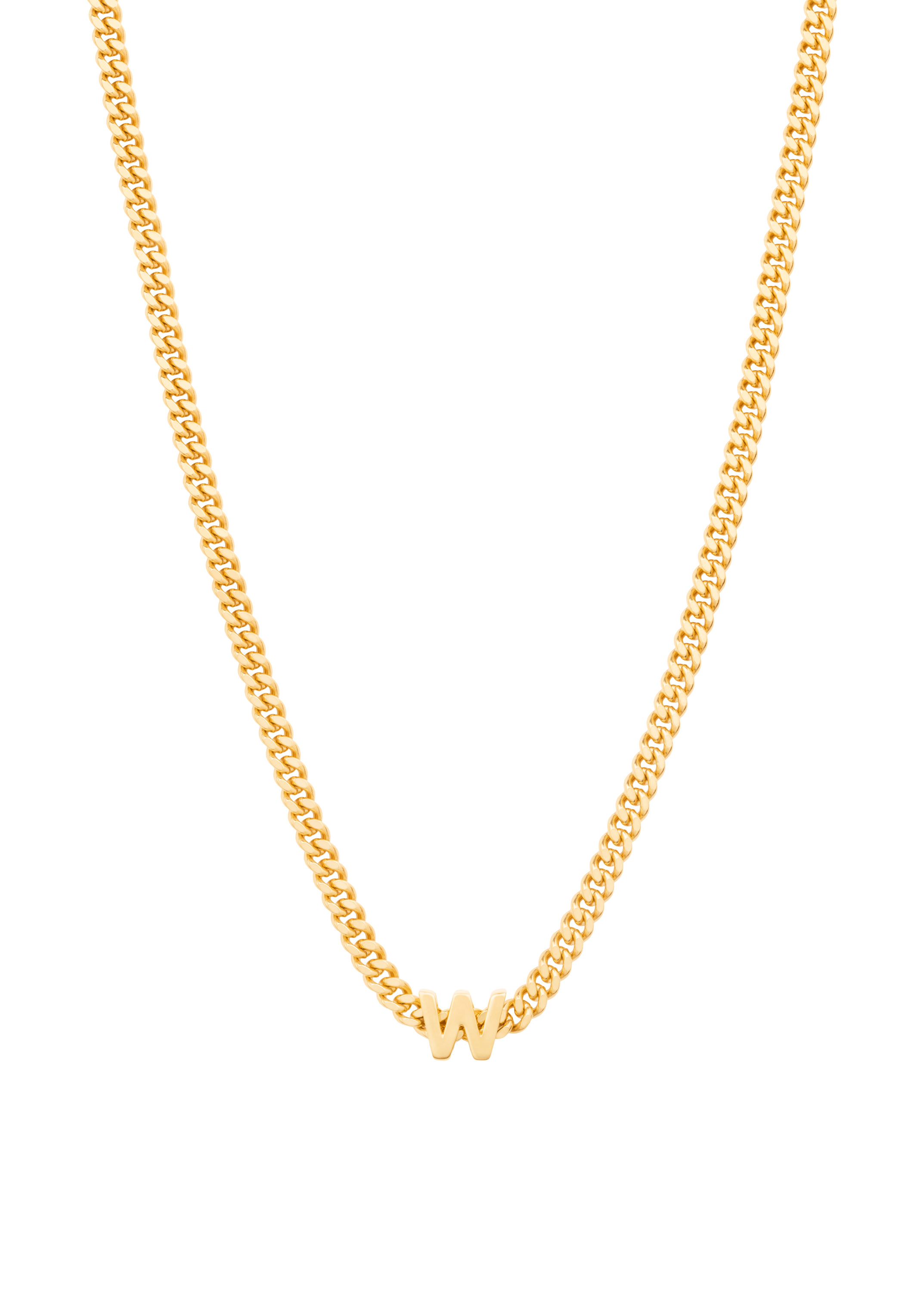alphabet collar con colgante W
