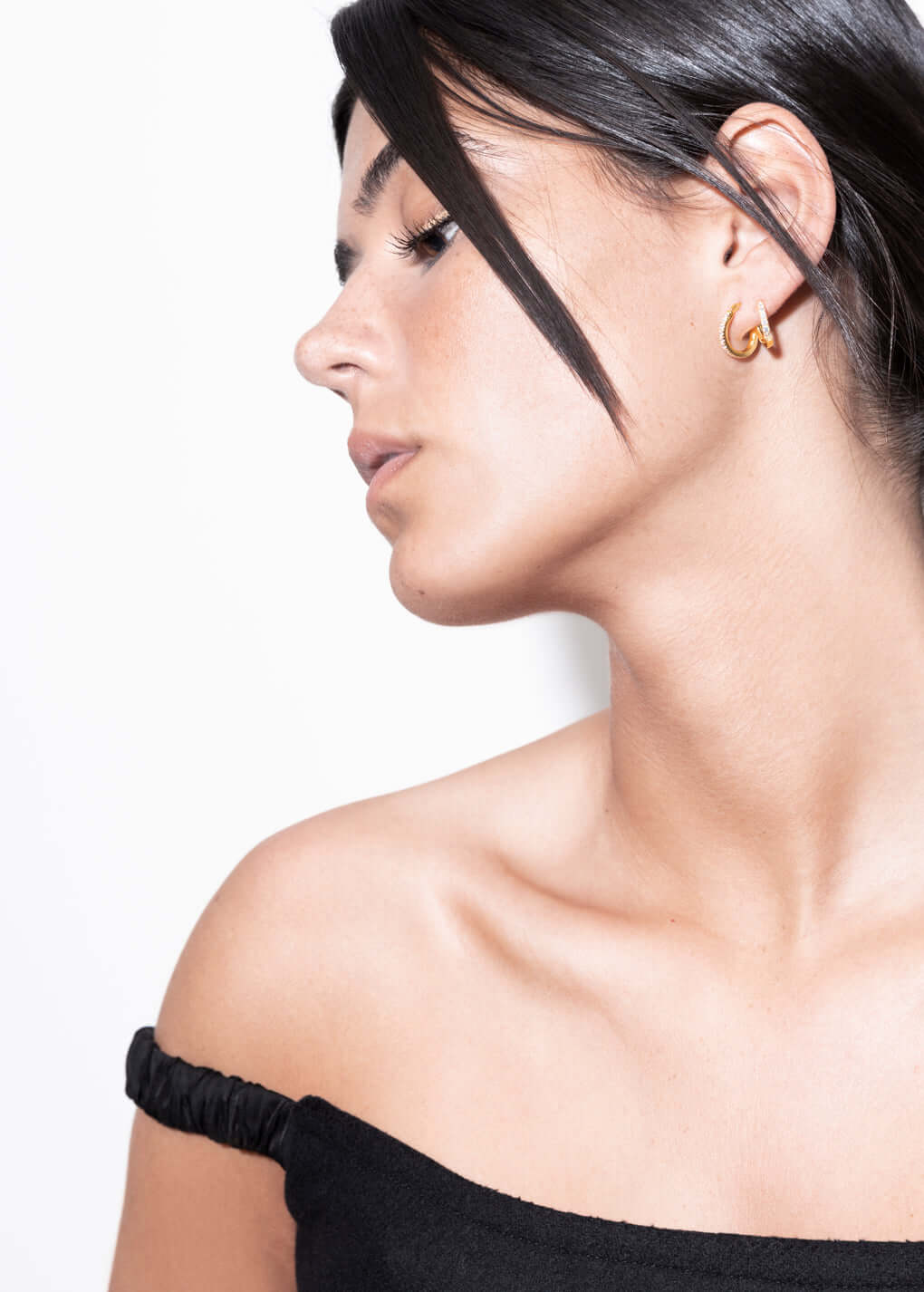 pendientes amina de doble capa Pendientes