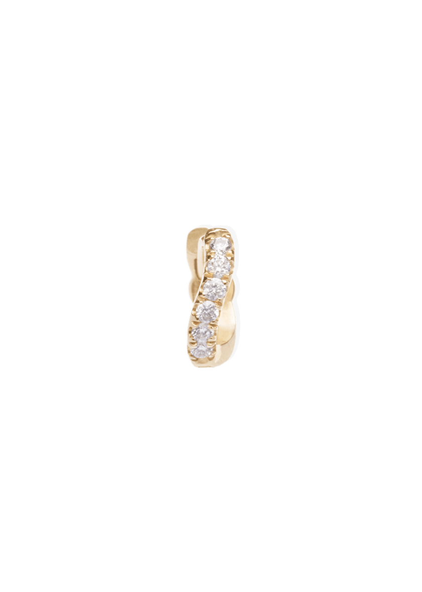 aros de aro de 5 mm cate con diamantes de 18k
