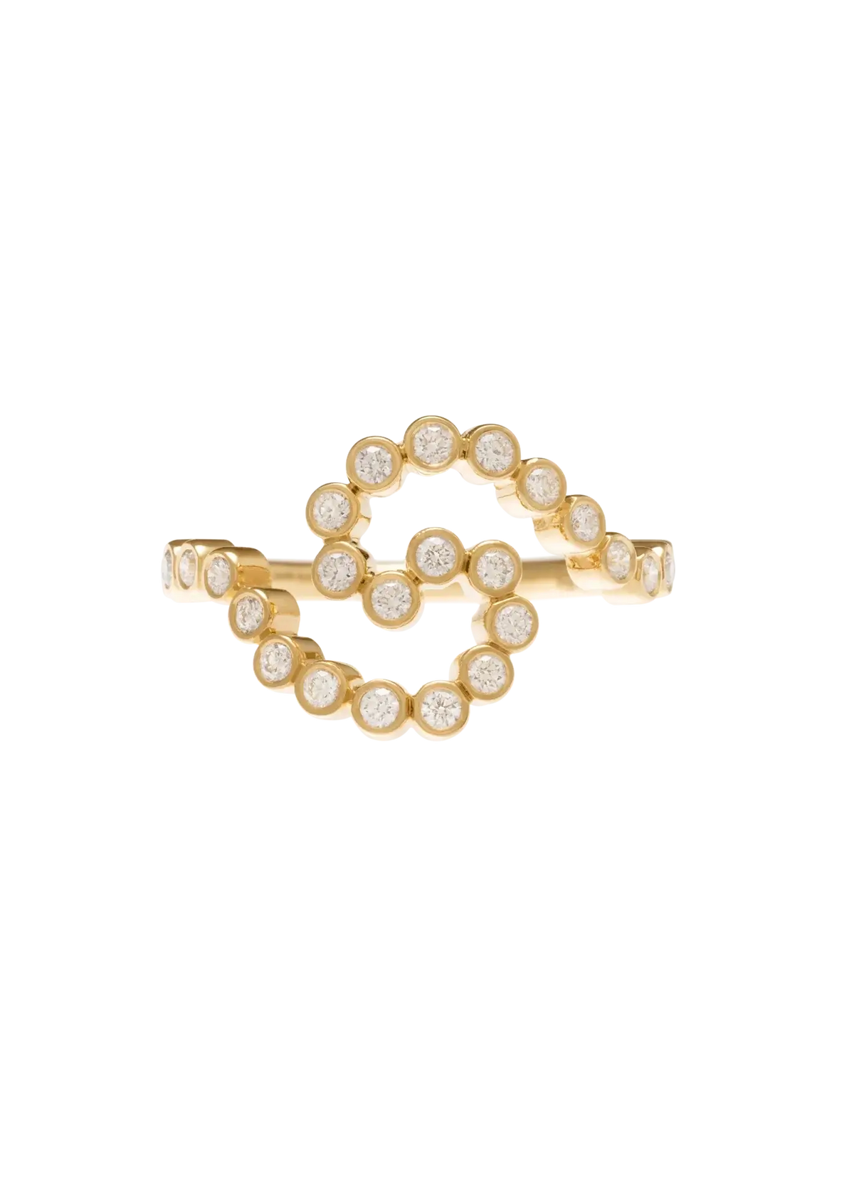 Celine Diamond 18k Circle Ring Rings