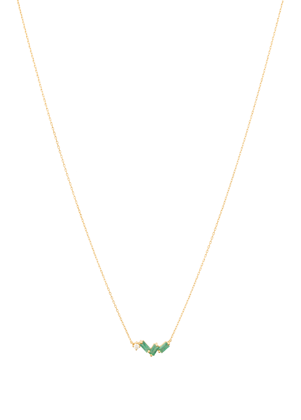 collar de esmeraldas y diamantes 18k
