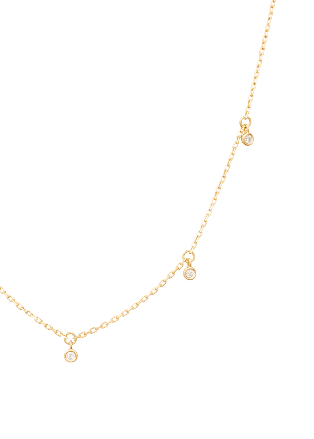 collar de cinco diamantes de la suerte en 18k Collares