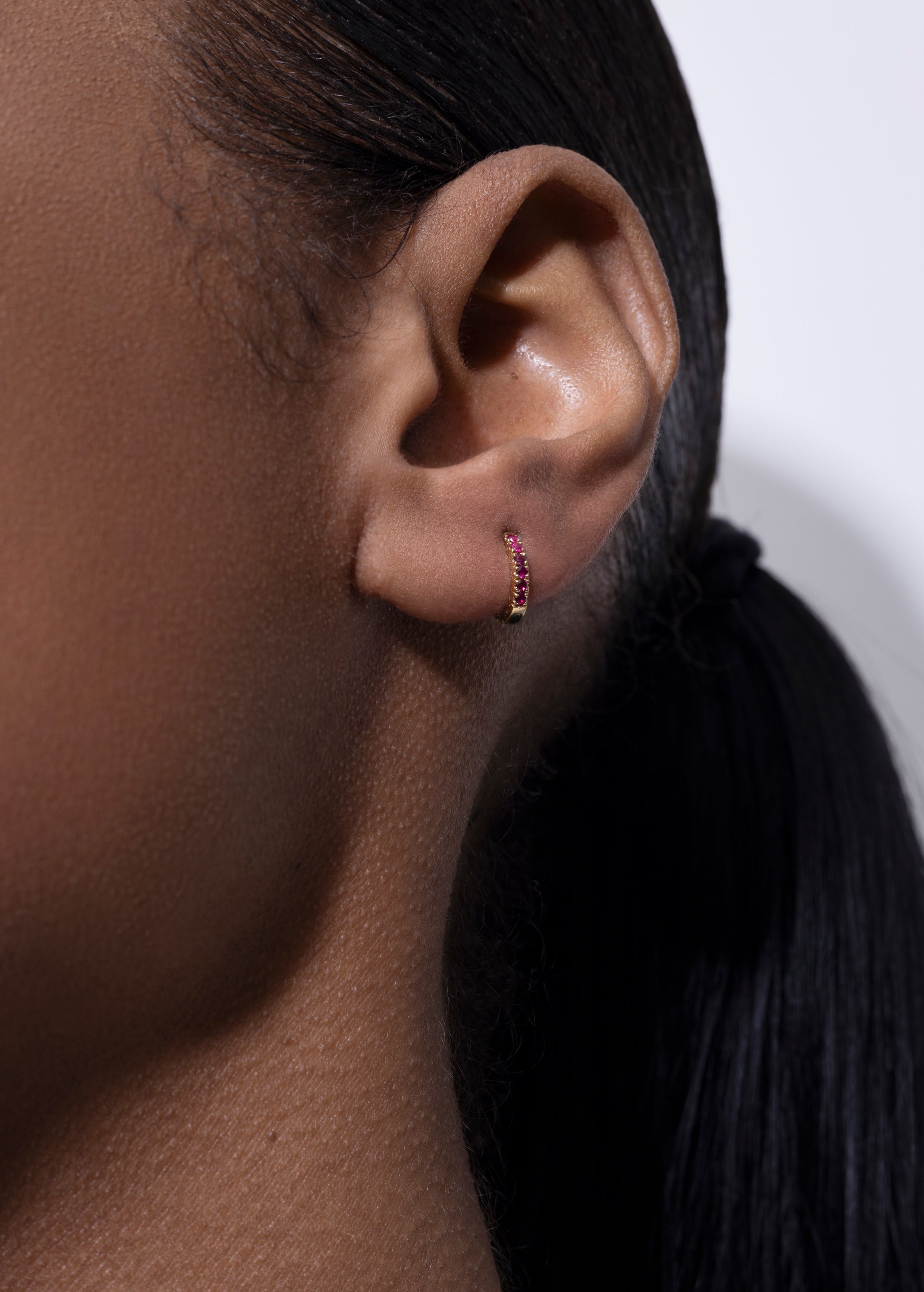 aro lime 18k rubí