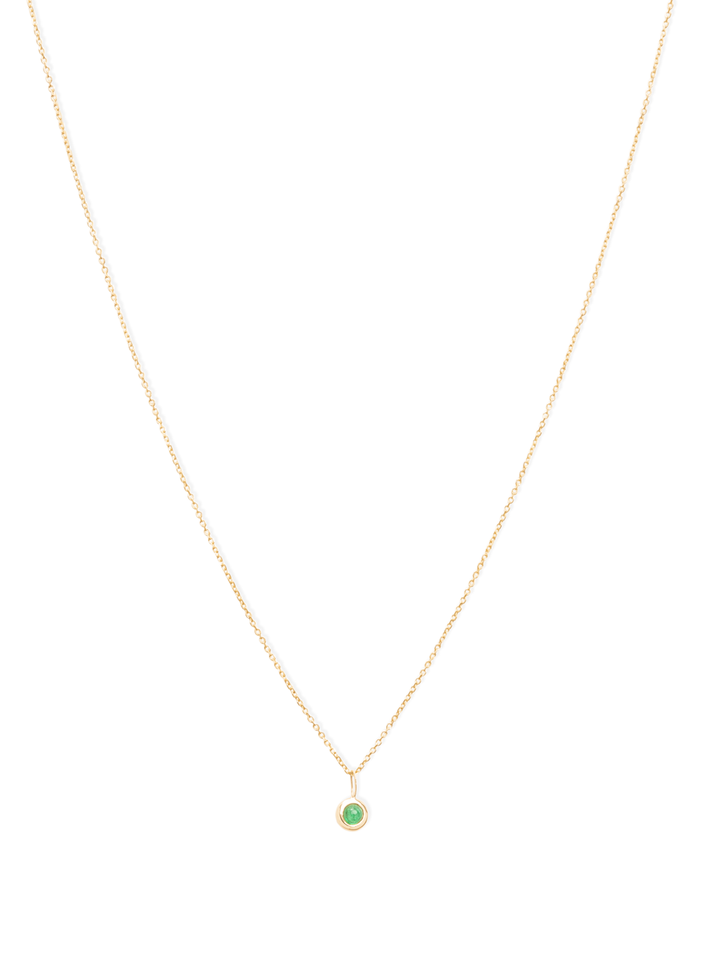 collar mock 18k esmeralda
