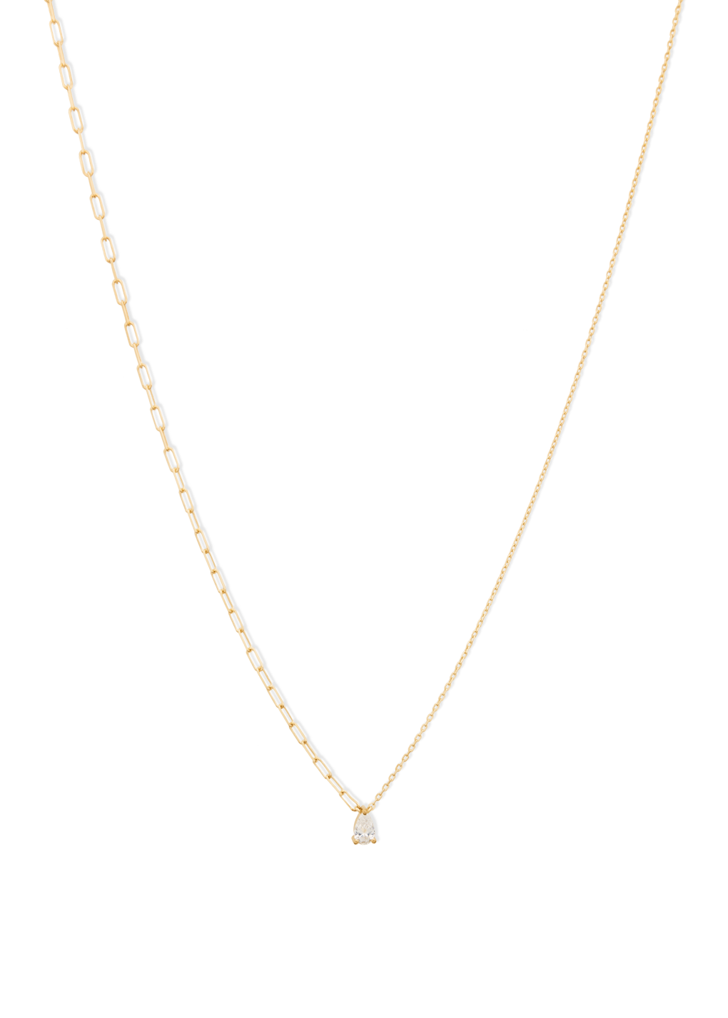 collar pear 18k diamante
