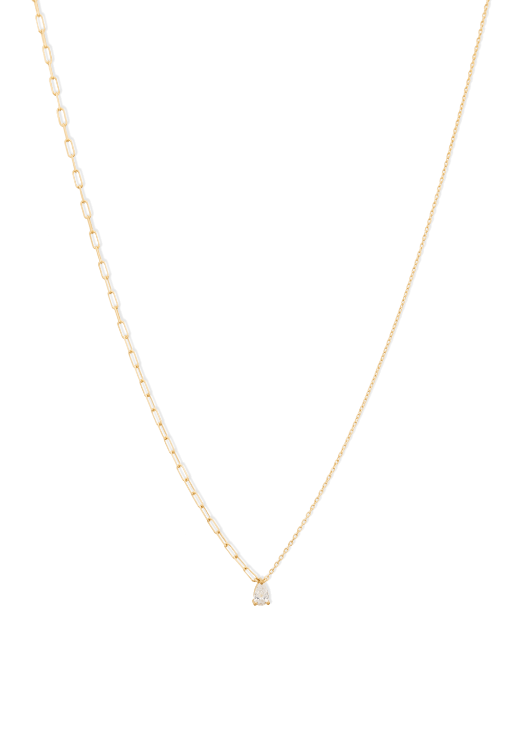 collar de pera collar de diamantes de 18k