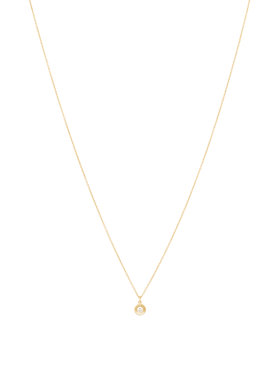 Round bezel 18k diamond necklace Necklaces