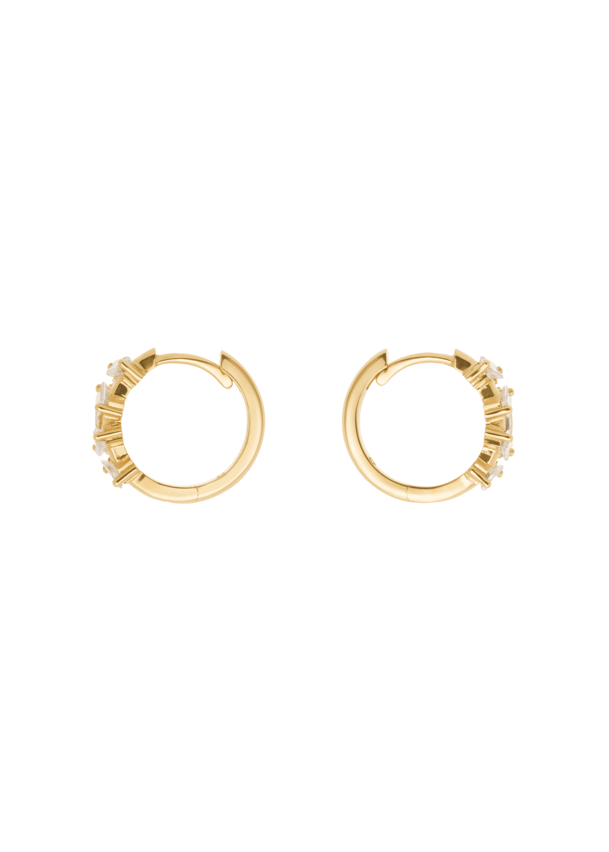 pendientes de diamantes en forma pendientes de 18k