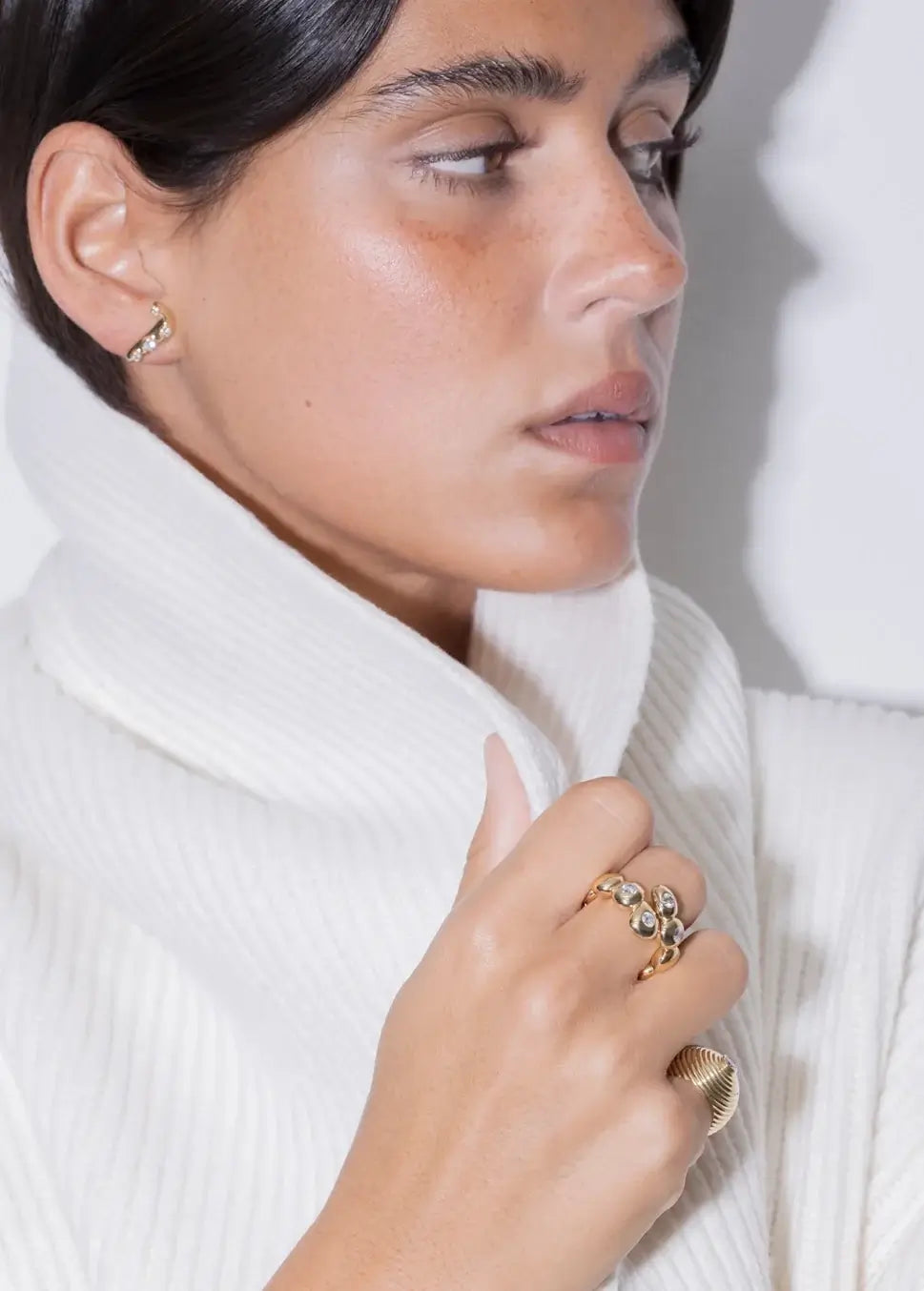 anillo de diamantes esfera imperfecta 18k Anillos