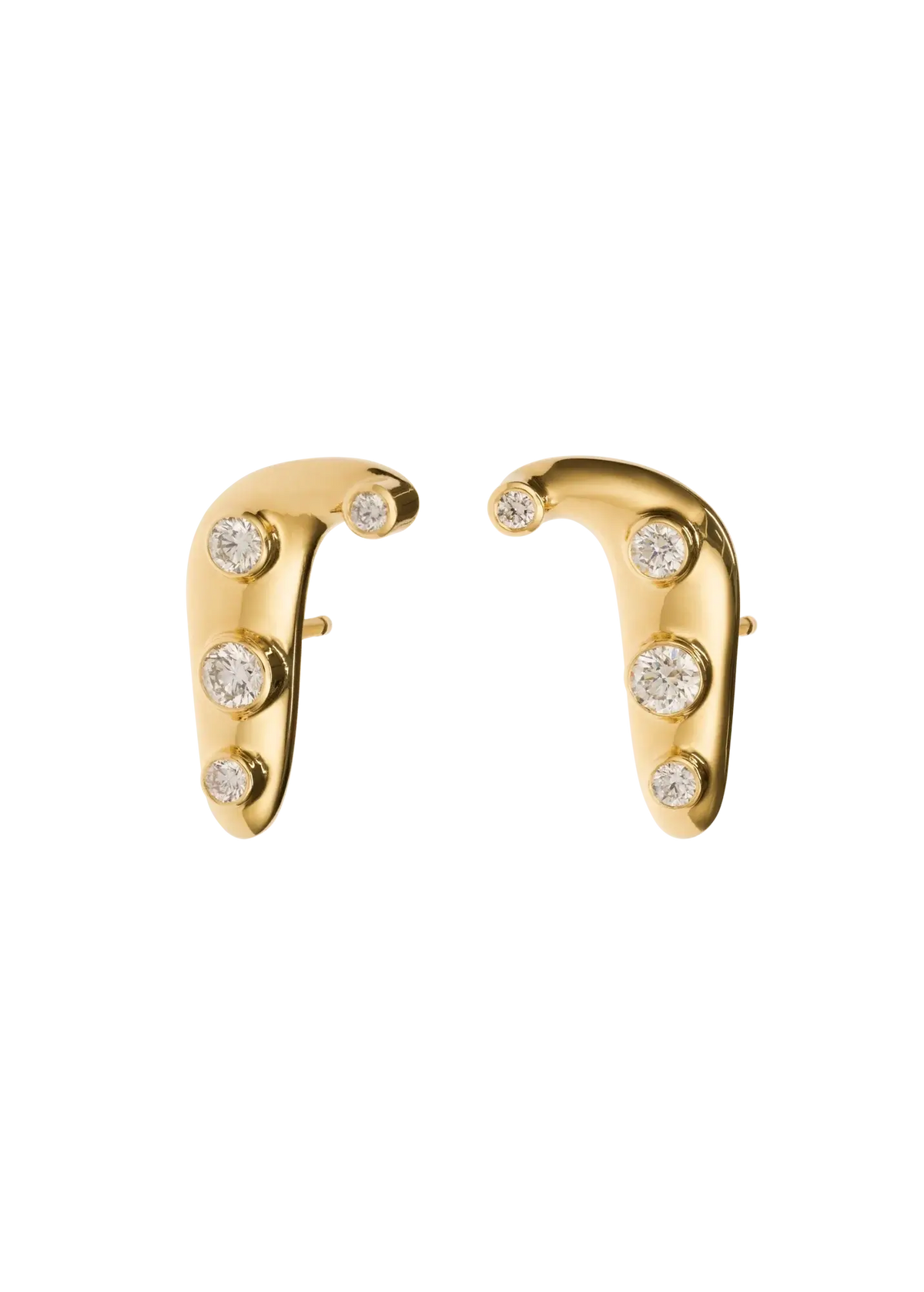 pendientes infinitos de diamantes de 18k Pendientes