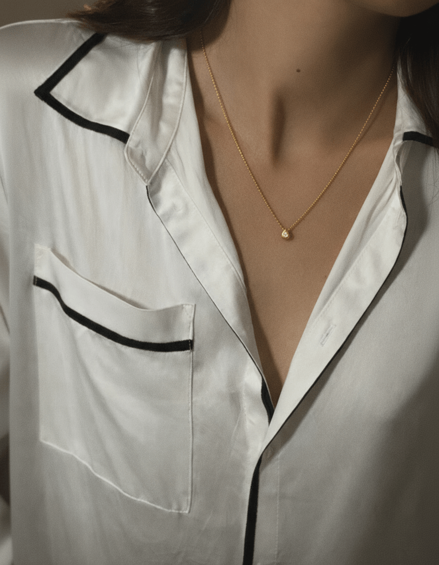Unperfect sphere chain 18k diamond necklace Necklaces
