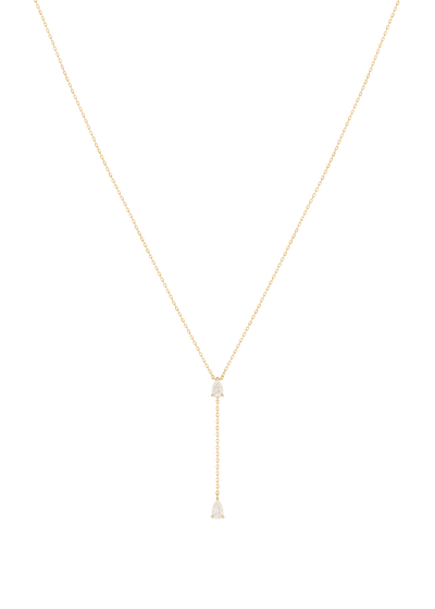 collar de 18k con dos diamantes enlazados Collares