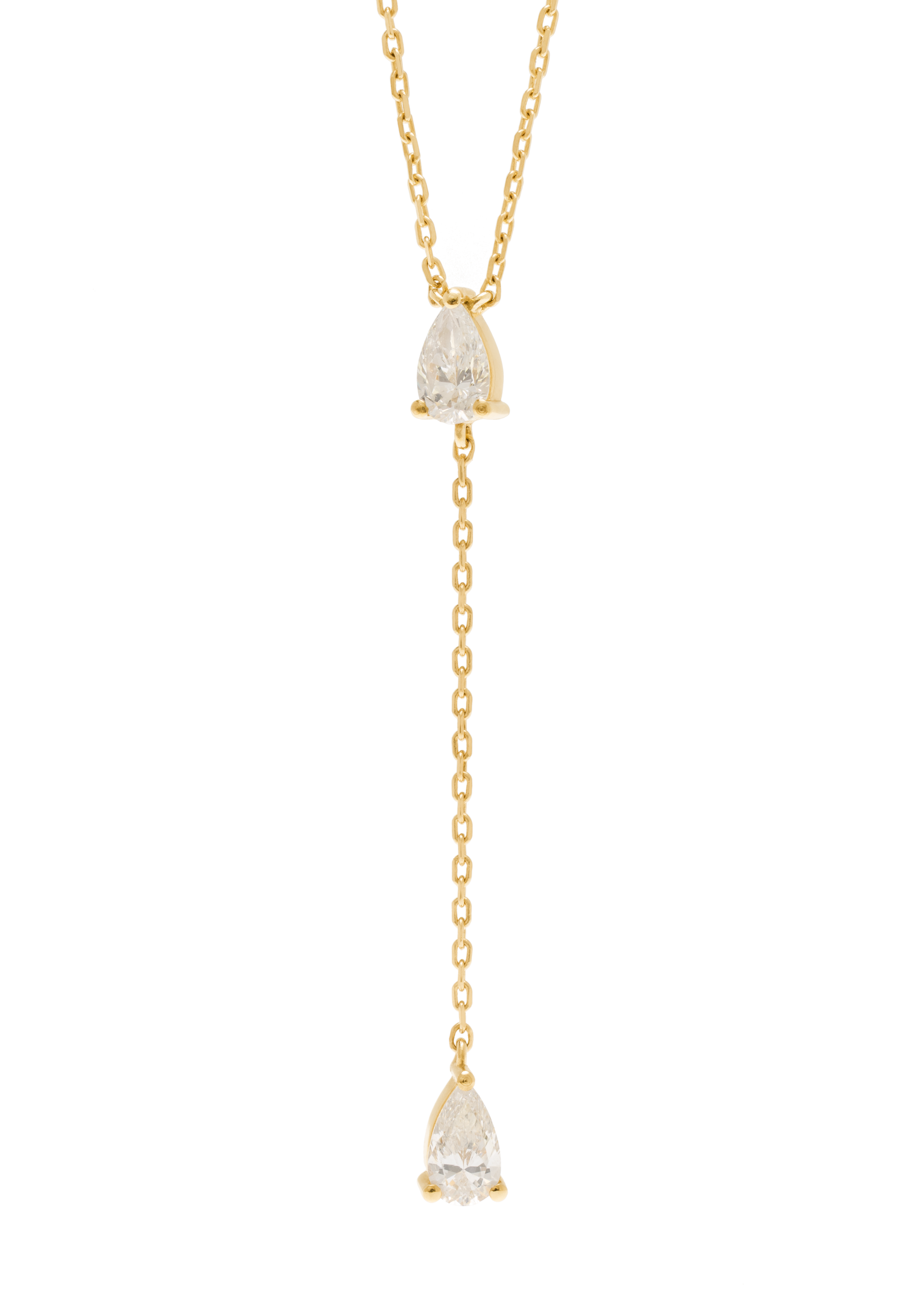 two diamond linked 18k collar