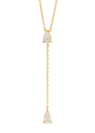 collar de 18k con dos diamantes enlazados Collares