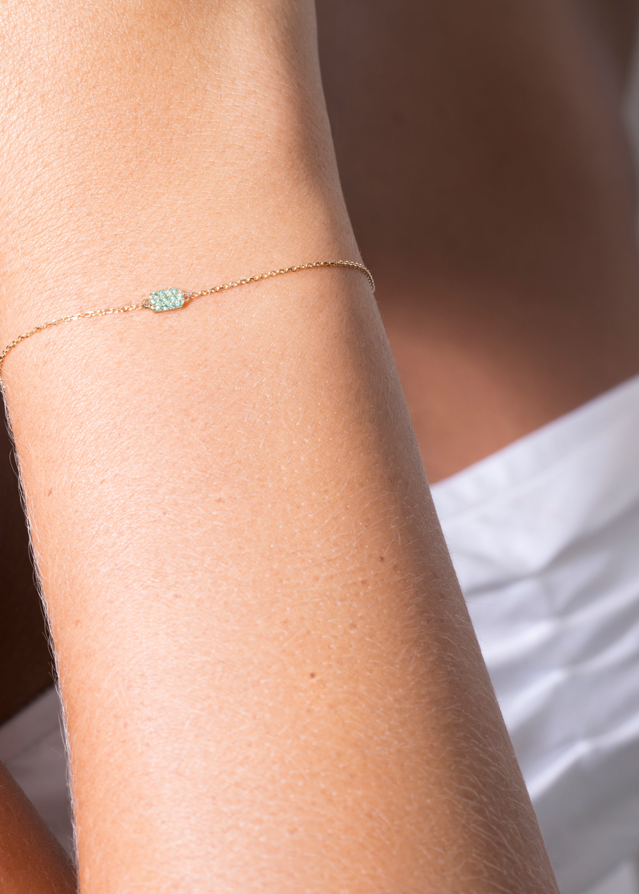 Chris bracelet gold emerald