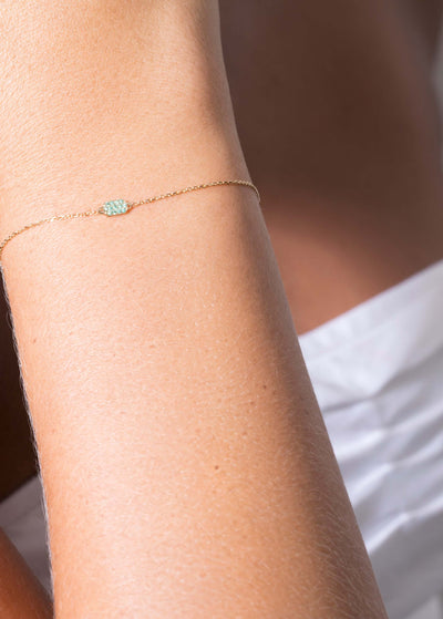 pulsera hannah pulsera de esmeralda de 18k