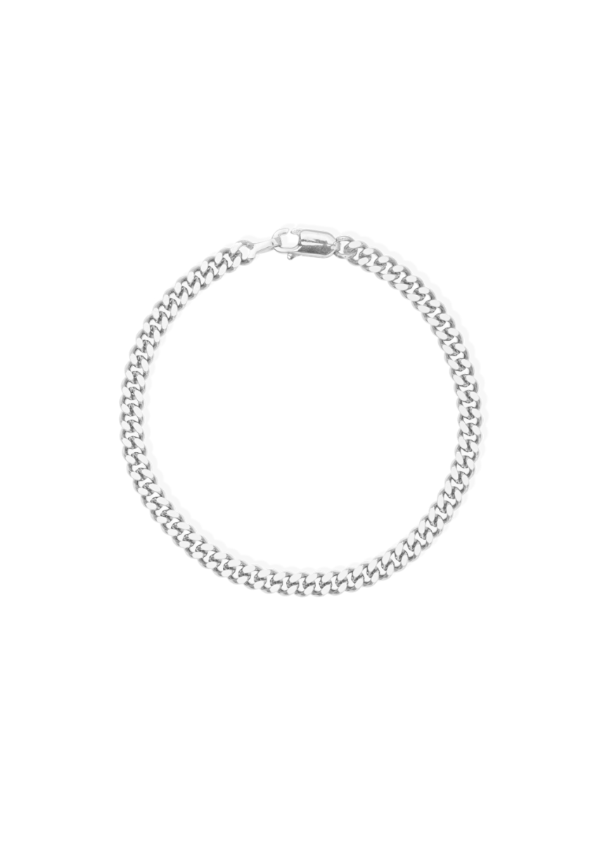 the alphabet anklet in silver