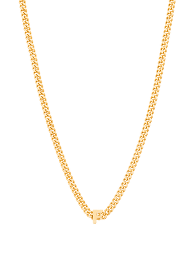 collar con colgante de letra F Collares