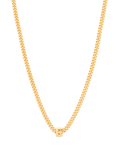 collar con colgante de letra E Collares