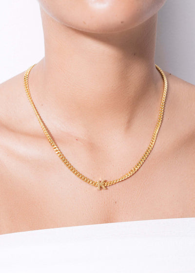 alphabet necklace with pendant K Necklaces