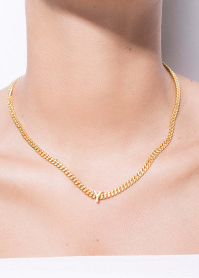 collar con colgante de letra Y Collares