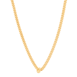 alphabet necklace with pendant J in gold