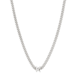 alphabet necklace with pendant K in silver