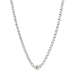 alphabet necklace with pendant Q in silver