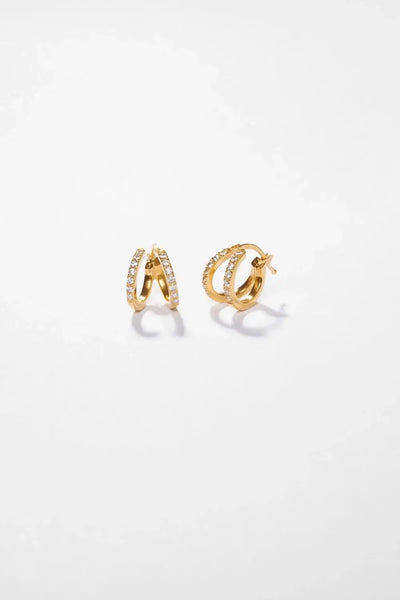 pendientes amina de doble capa Pendientes