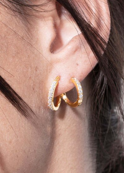 pendientes amina de doble capa Pendientes