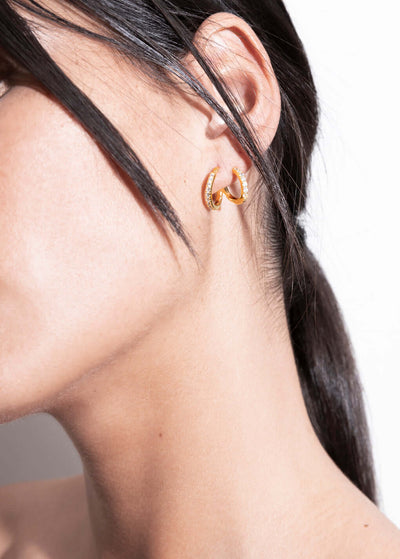 pendientes amina de doble capa Pendientes