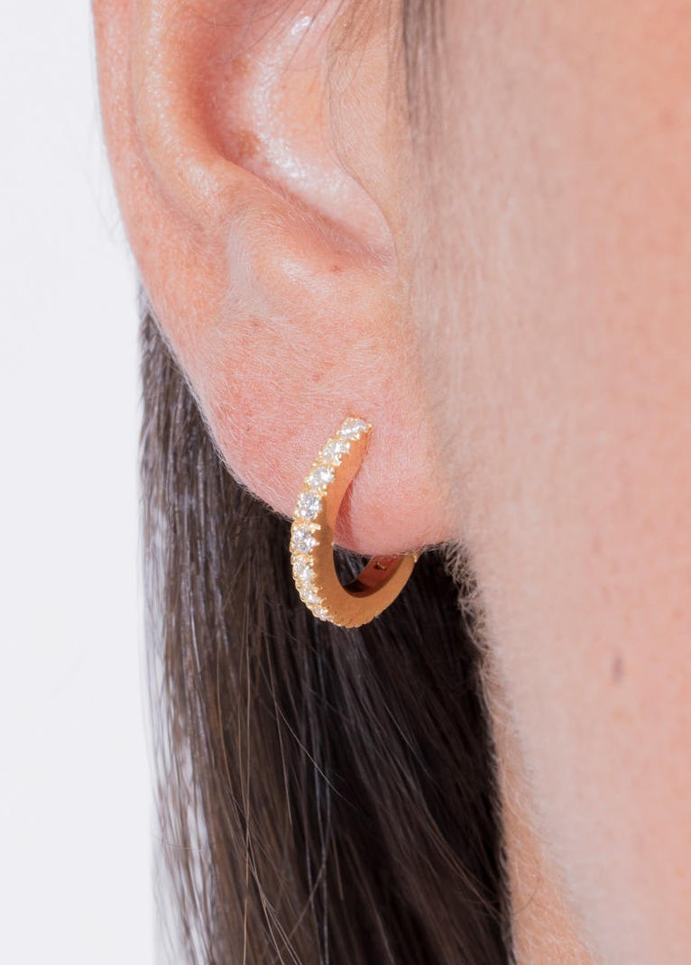 pendientes amina huggies blanco