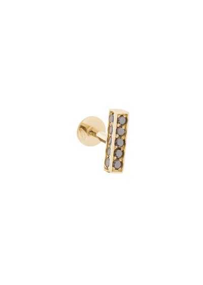 pendientes belli stud con diamante negro de 18k