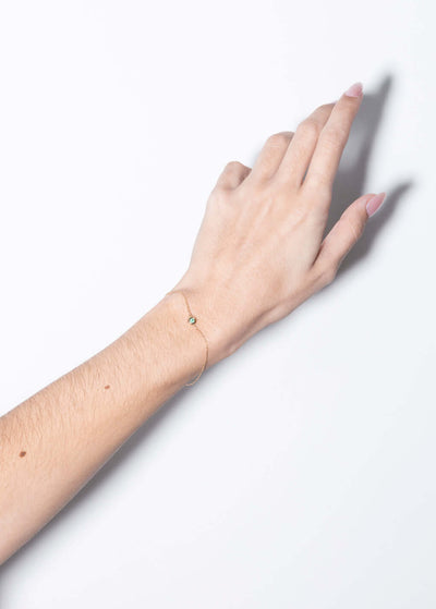pulsera chris pulseras de esmeralda de 18k
