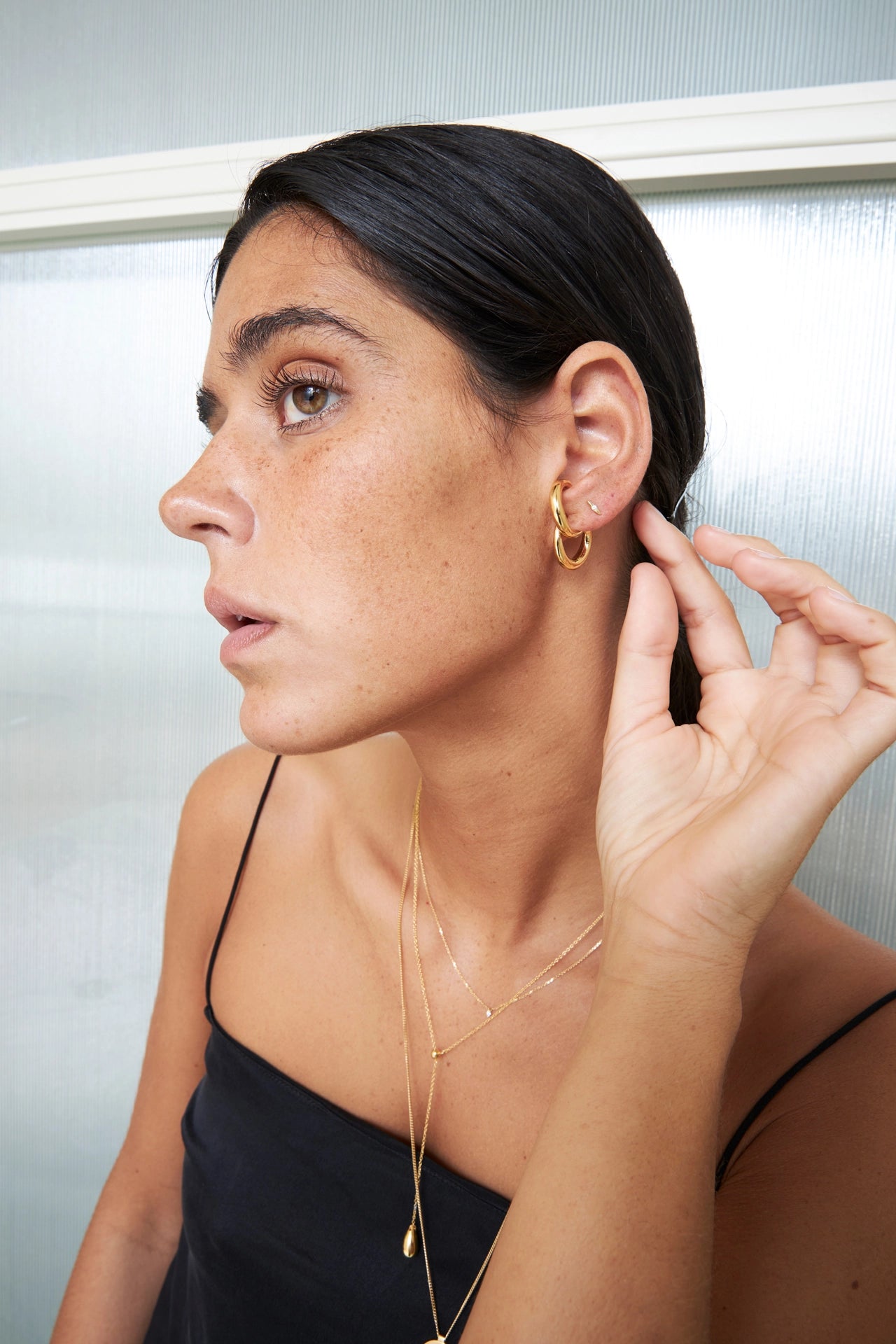 Pendientes de Aros Ocultos Clara