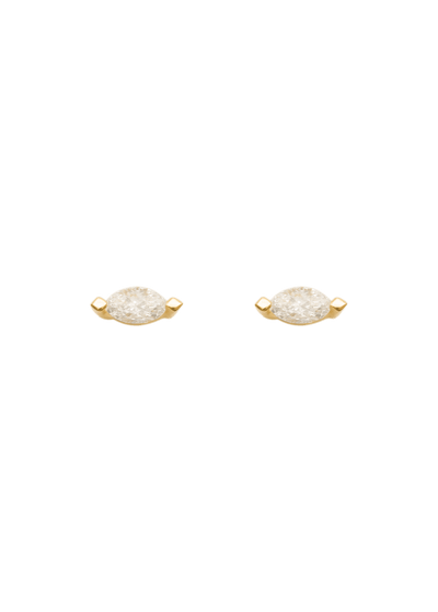 pendientes de diamante en forma de pera 18k Pendientes