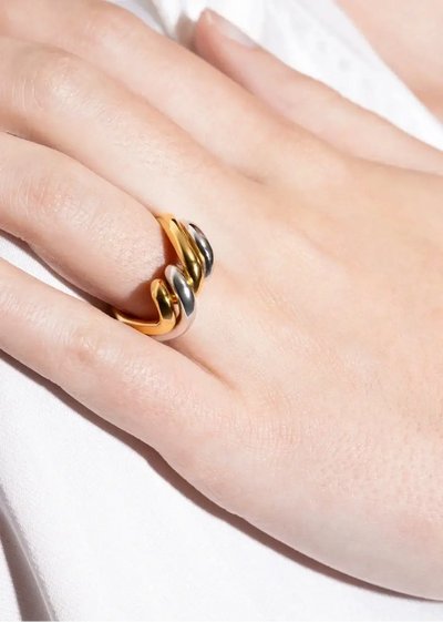 anillo doble bicolor Anillos