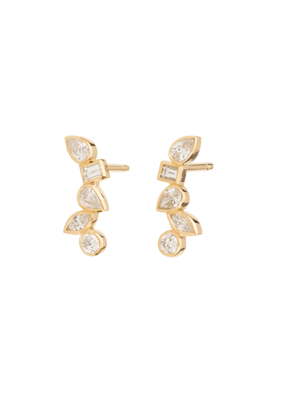 pendientes flotantes de diamante 18k Pendientes