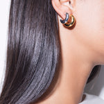 model wearing francis earrings